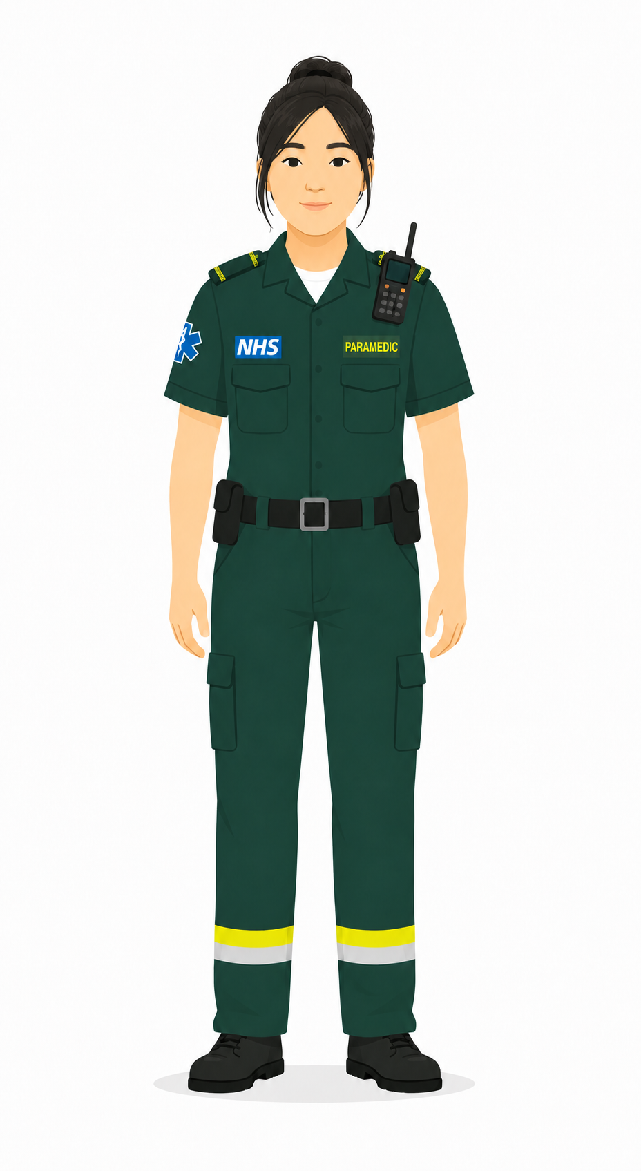 Illustrated Female paramedic