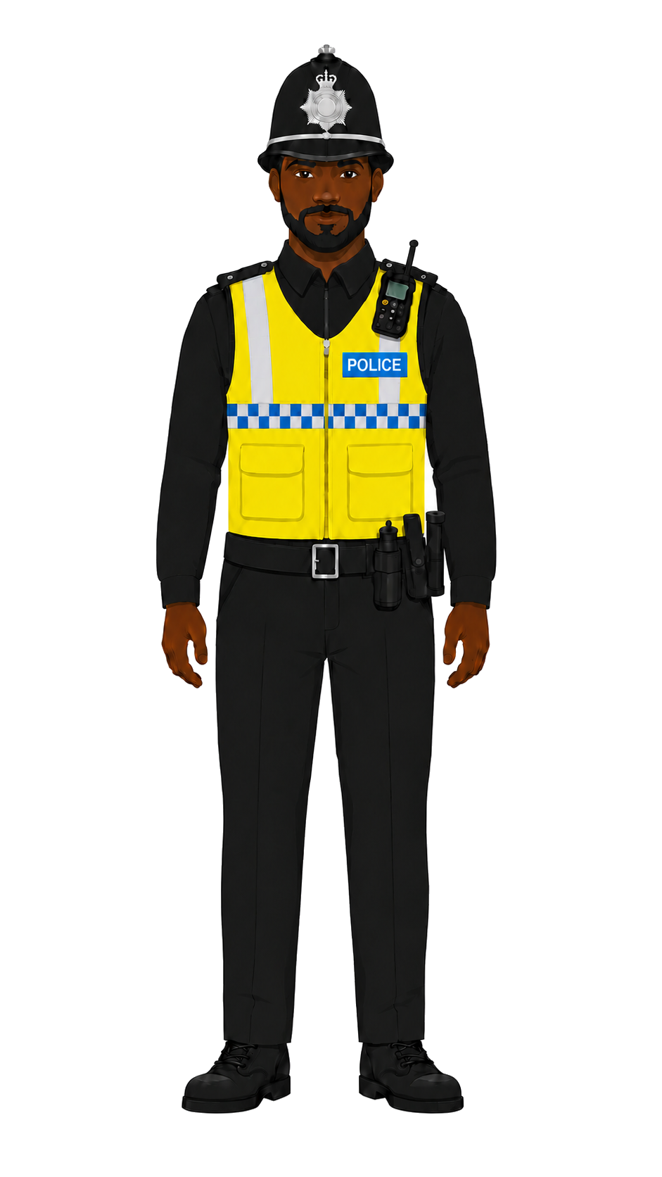 Illustrated Male police officer